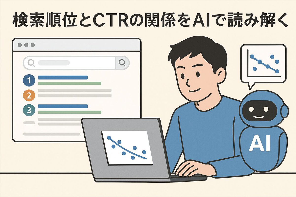 AI_SEOGuideLab's tweet image. 検索順位とCTRの関係をAIで読み解く aiseo-guide.com/ai-analysis-ra…