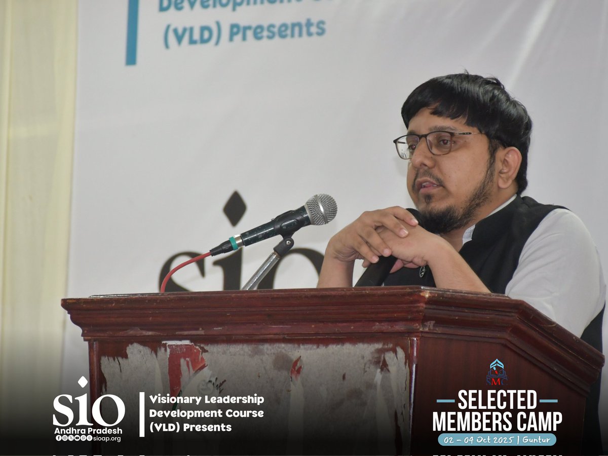 SIO_AP's tweet image. 🌙 Selected Members Camp – Day 1 🌙
Alhamdulillah! Day 1 of #SMC2025 concluded with impactful sessions on Qur’anic reflection, intellectual steadfastness, and organizational vitality.
#SIOAP #SIOofIndia #IslamicMovement #YouthForIslam #LeadershipDevelopment