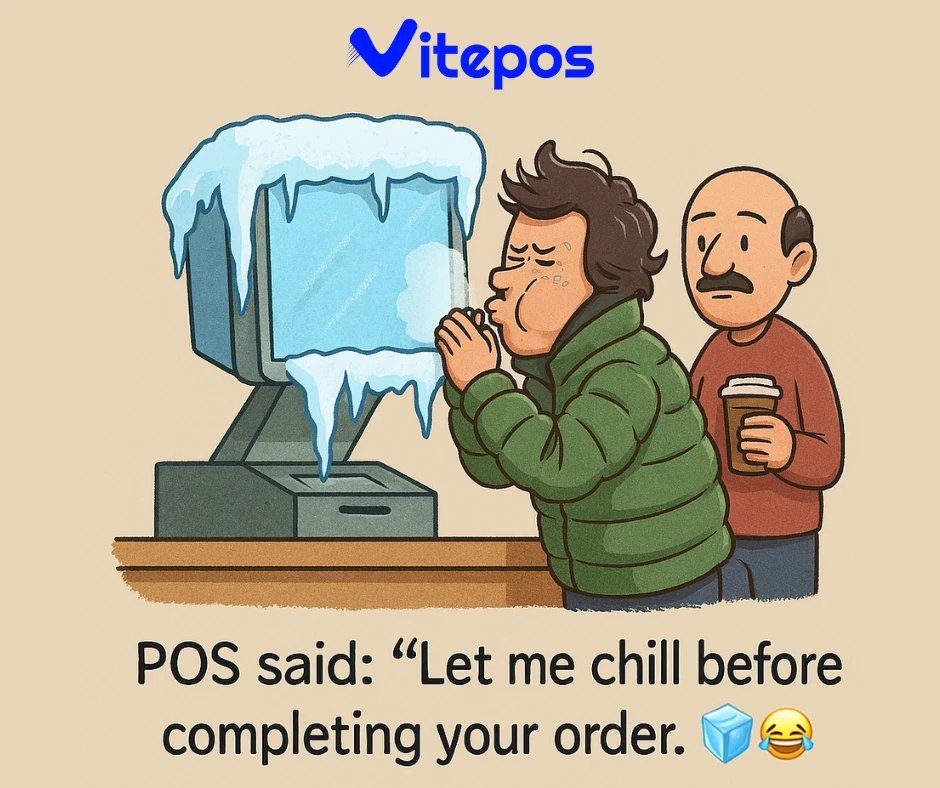 APPSBD's tweet image. When the POS machine is more relaxed than you are. 😂

We&apos;ve all been there! That moment of truth at the checkout... Tag a friend who needs this energy. ✨

#Vitepos #Relatable #RetailHumor #POS #CustomerService #JustChill #Funny