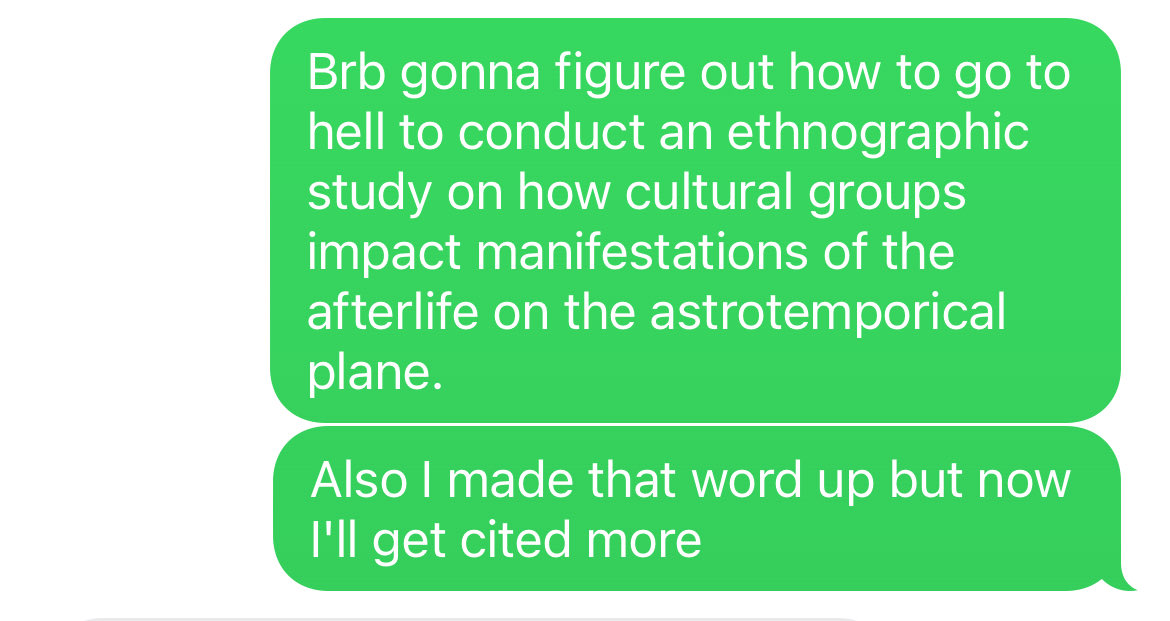 Them: how’s the tenure track going?

Me: