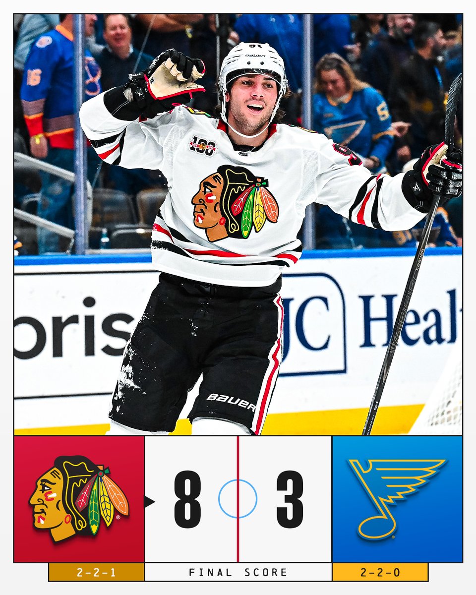 NHL's tweet photo. A DOMINANT win for the @NHLBlackhawks! 🤩 https://t.co/p1cfW2gApn