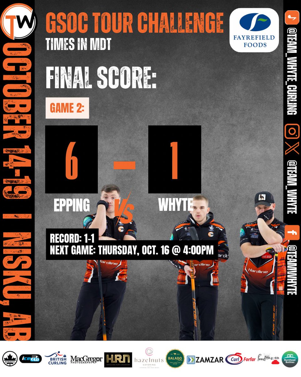 Tough one tonight, but we’ll bounce back 💪🏼

#TeamWhyte #GSOC #LetsRock