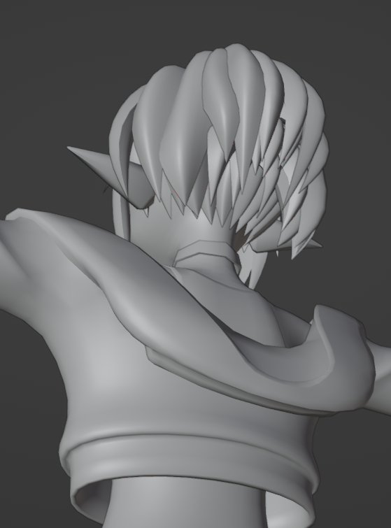 tsubusakigames's tweet image. 髪の毛はここまで進みました。
こう見るとフードはもうちょっとボリュームあってもいいな。
#Unity
#Blender
#ゲーム制作