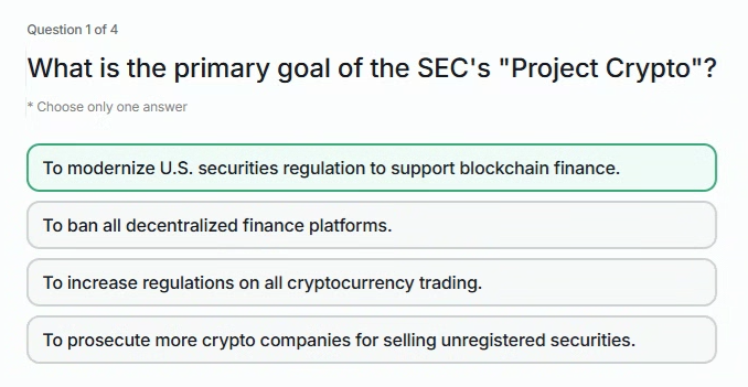 CertiK Quiz Answers The SEC's 