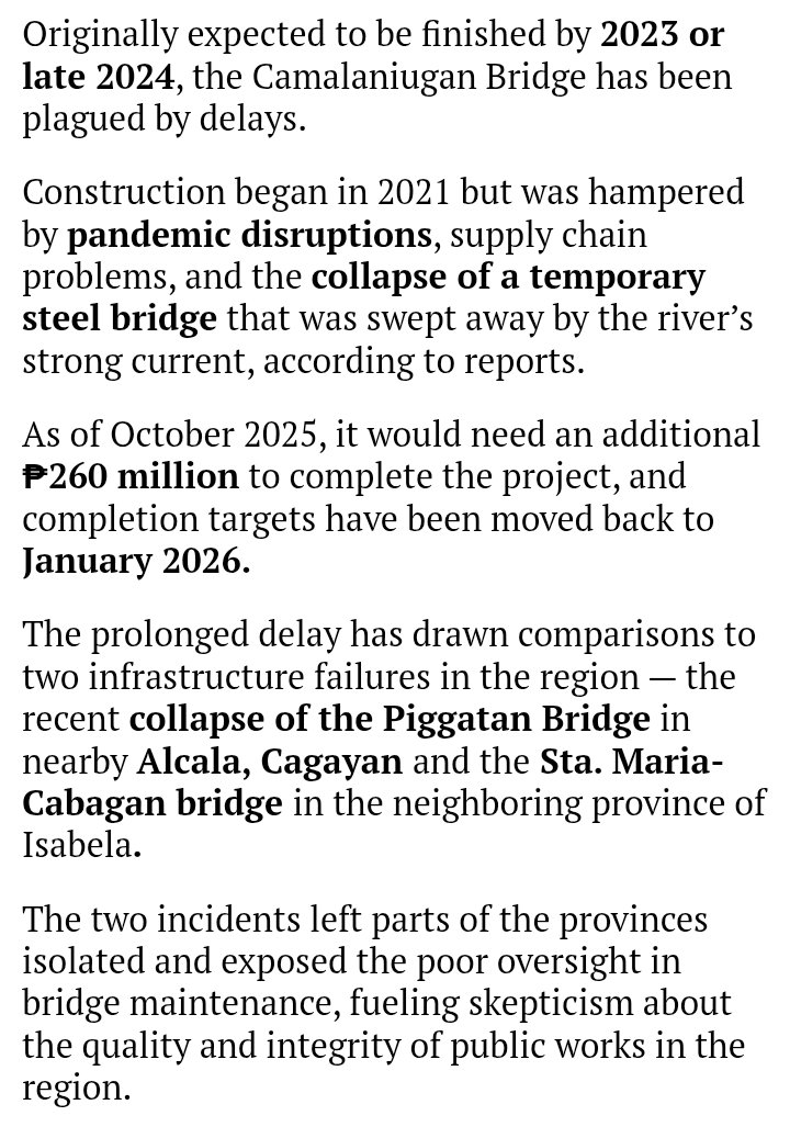 From Kodao Productions "According to sources, the Camalaniugan Bridge was conceptualized as a "gift project" of then DPWH Sec Mark Villar to his wife Emmeline Aglipay Villar, daughter of Cagayan Governor Egay Aglipay". Taj Mahal yarn 🤓