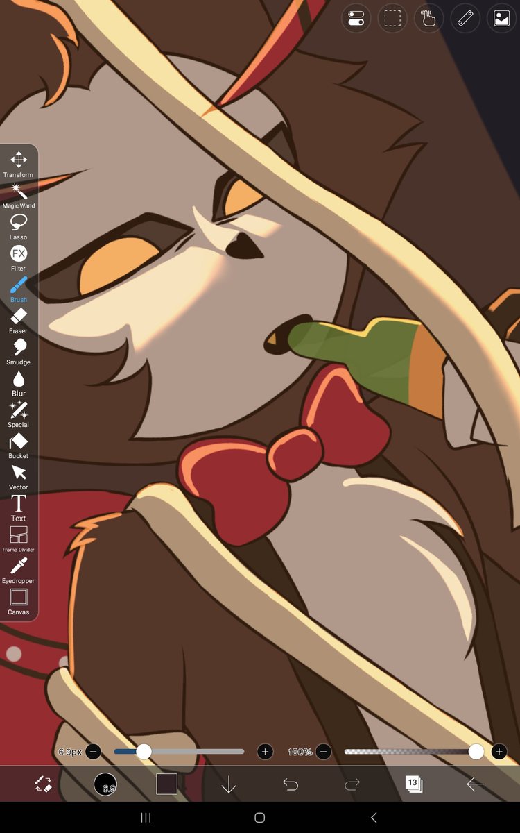 Wip

13 days till hazbin season 2... anyone excited about it? Honestly can't wait art is taking so long agree dw guys l'll still hopefully will be able to drop merch on time

#HelluvaBoss #HazbinHotel #HazbinHotelFanart #wipart #artistsontwitter #vgenartist