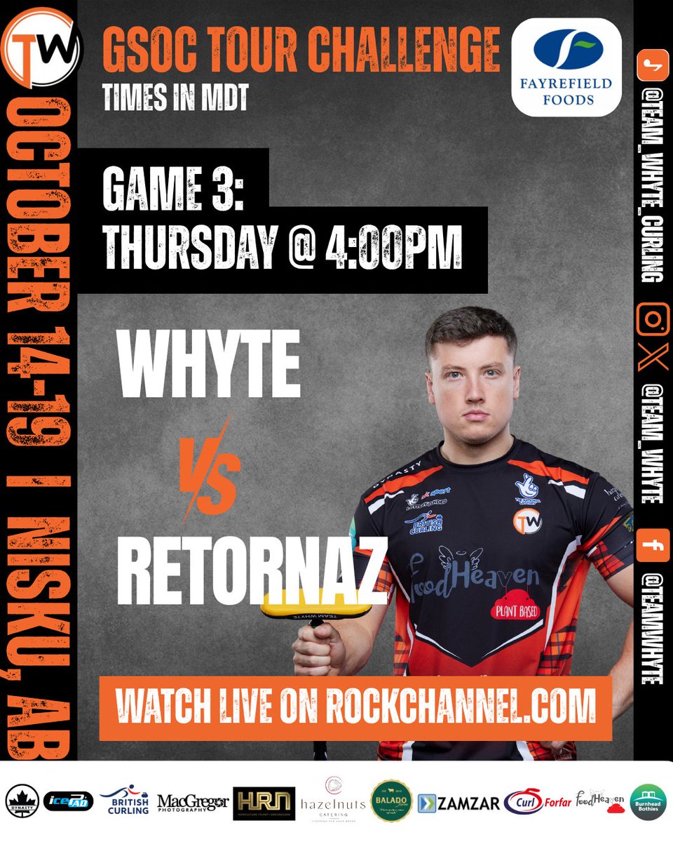 GAME 3 ⬇️🥌

🗓️ Thursday, Oct. 16
⏰ 4:00pm MDT
🆚 Retornaz
💻 rockchannel.com

#LetsRock #TeamWhyte #GSOC