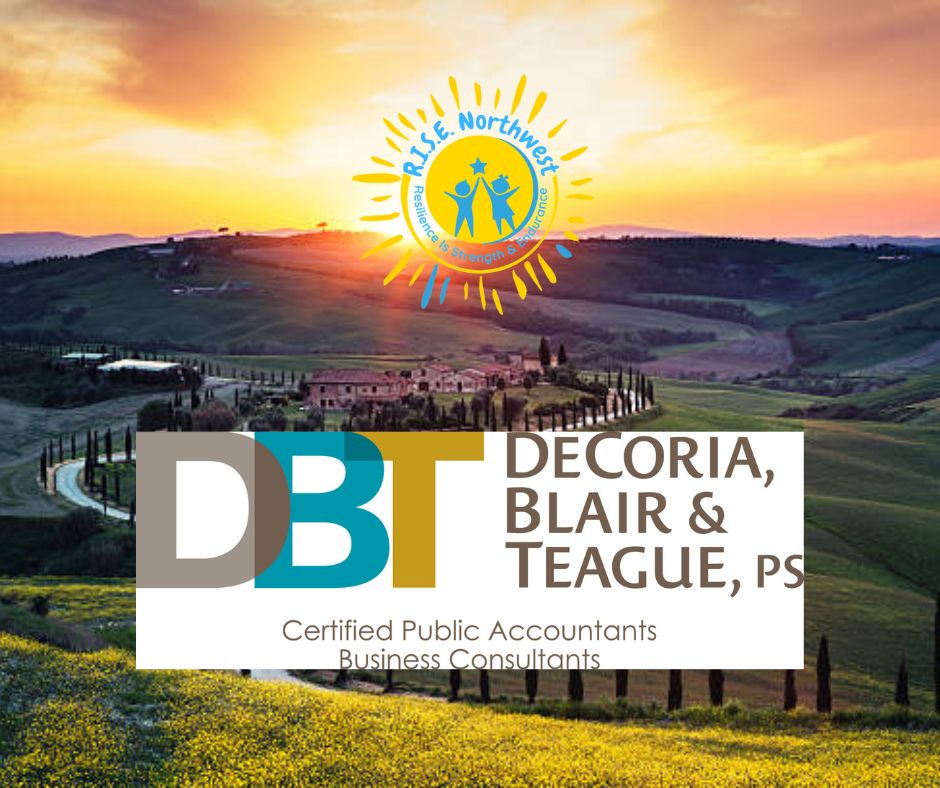 A special thank you to DBT CPA Business Consultants for sponsoring our ‘Rise Up Against Grief – Under the Tuscan Sun’ benefit dinner. 💛 

Our benefit dinner is right around the corner, get your tickets at risenorthwest.org/under-the-tusc…