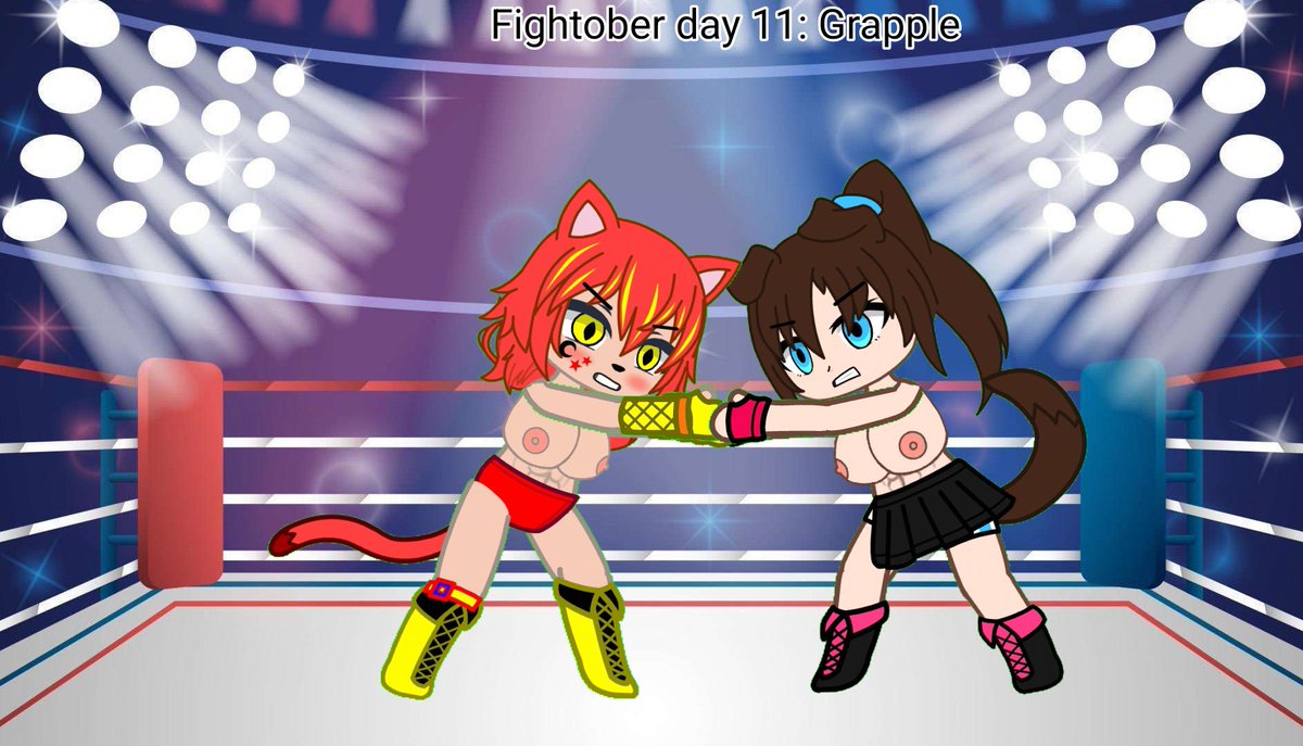 Fightober day 11: Grapple
Alex Vs Kelly.
Alex is my main oc 
Kelly belongs to deviantart.com/337ashly