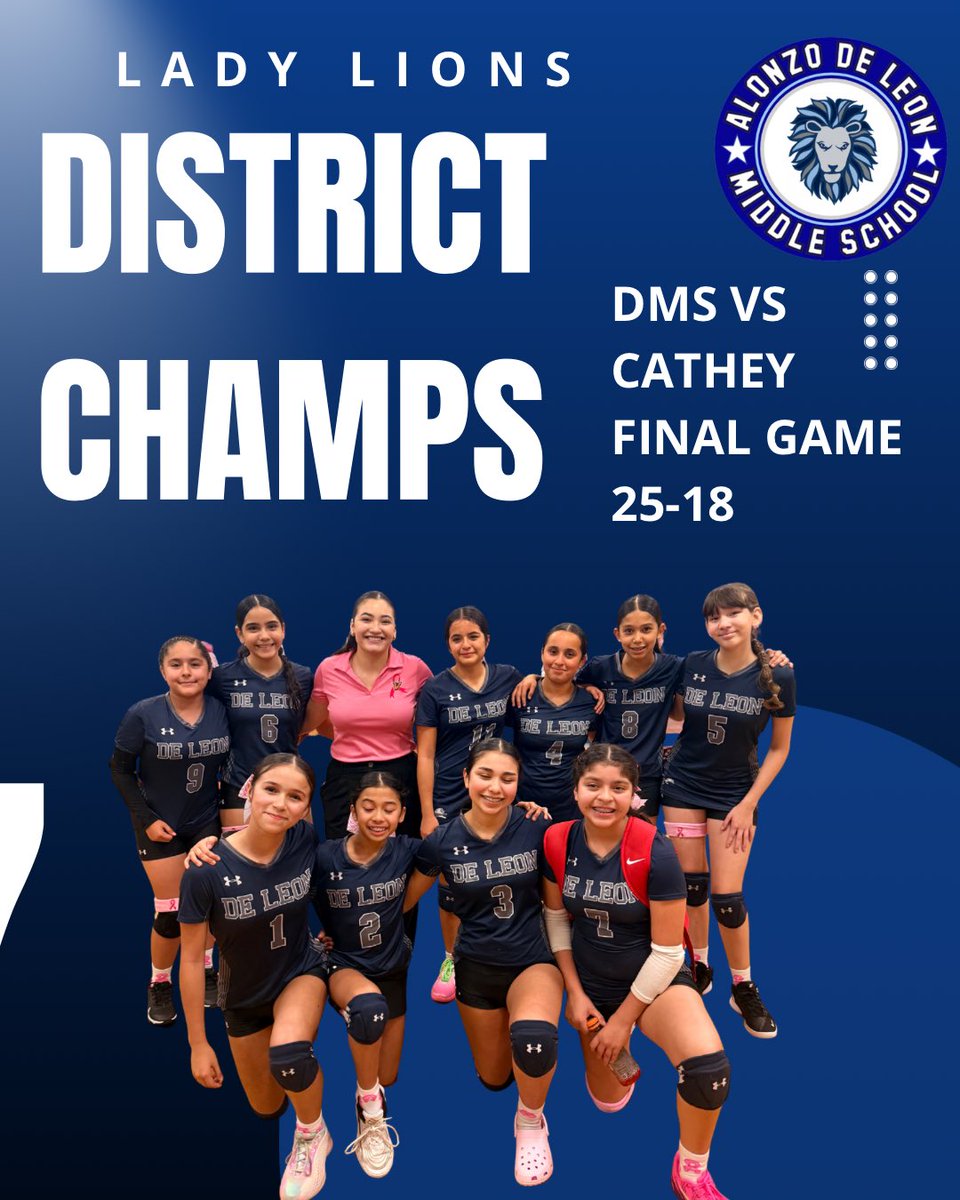 So proud of these girls and the way they played tonight and throughout the season. They definitely played as a team and displayed excellent sportsmanship. They are District Champs!! Help us congratulate them and Coach Keila Rodriguez. Gooo Lions!!! 🦁 🏐🤩✨🙌