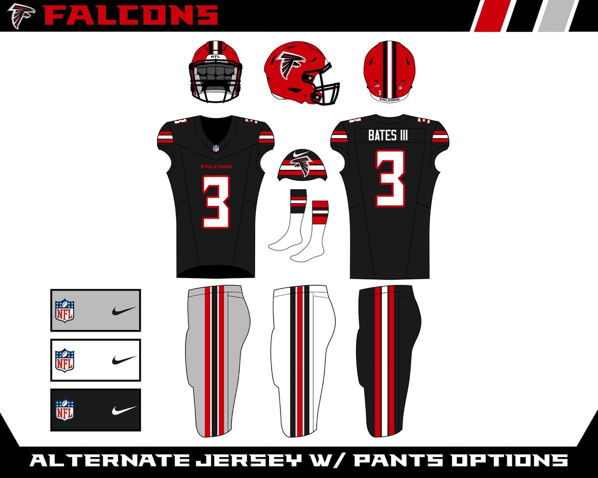 ZachCohenFB's tweet image. BY FAR the No. 1 answer I got for this on all platforms was the Falcons

Think my favorite concept for Atlanta so far still belongs to @hkmett51

I’m not a huge fan of gray + they should keep the current throwbacks in rotation, but lots to love with these