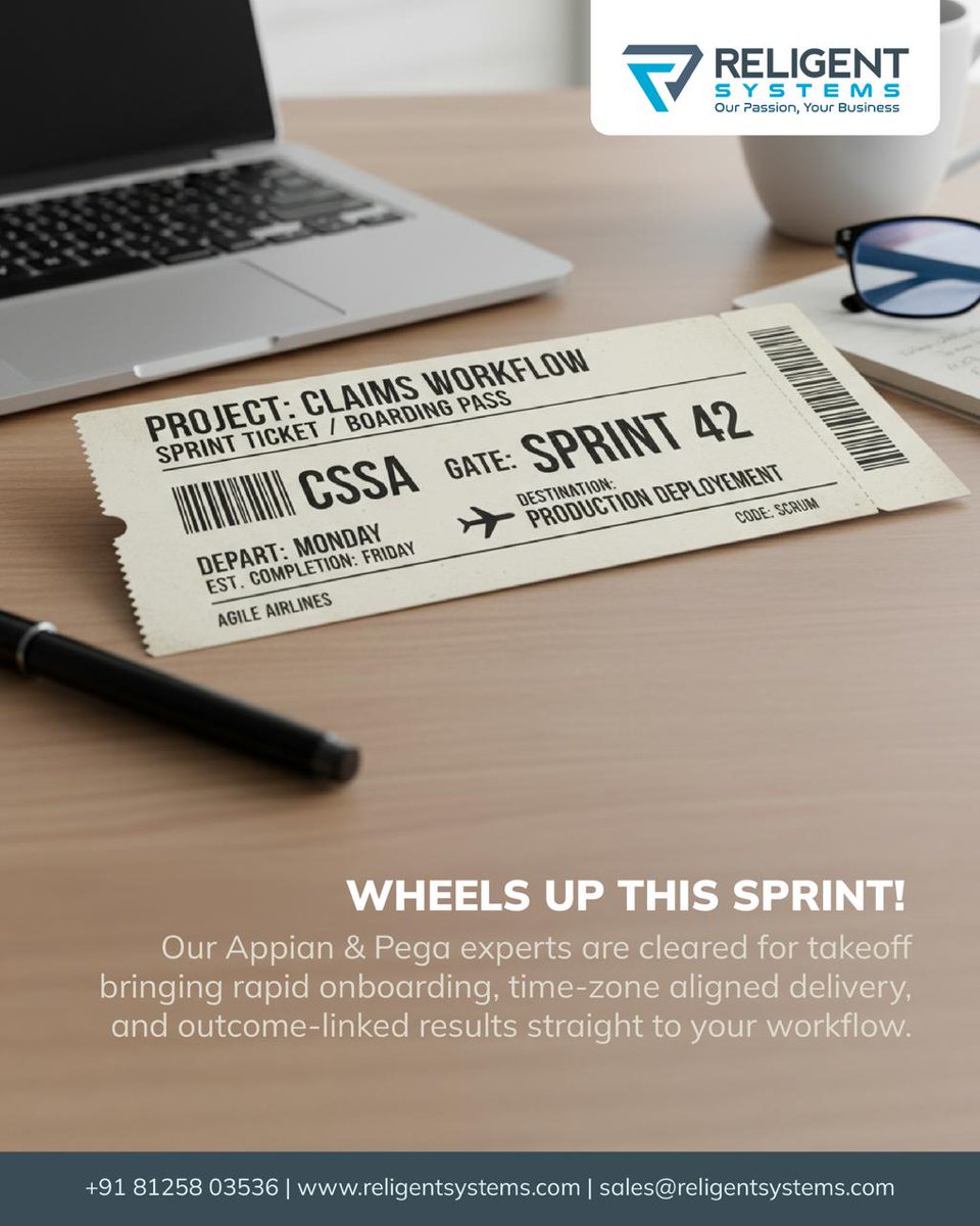 religentsystems's tweet image. Wheels up this sprint!
Our Appian &amp;amp; Pega experts are cleared for takeoff — delivering rapid onboarding, time zone–aligned delivery, and outcome-linked results straight to your workflow.
📞+918125803536
🌍 religentsystems.com
#ReligentSystems #PegaExperts #AppianAutomation