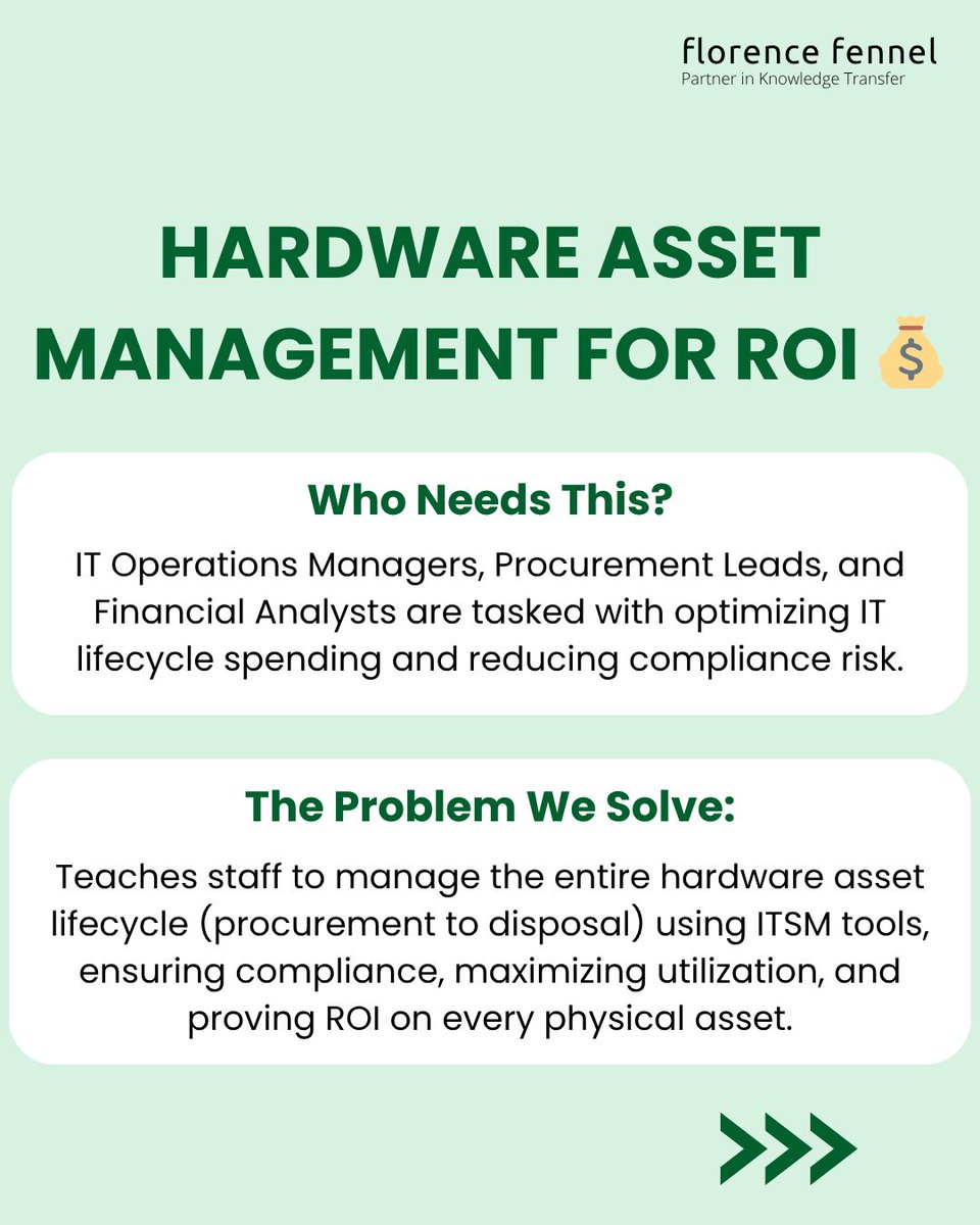 Florence4Growth's tweet image. Your IT strategy is disconnected. Stop the financial leakage and build scalable apps.

We train leaders in EJB/Java (app stability) and Hardware Asset Management (financial ROI). Stability on the front-end, profit on the back-end.

#EnterpriseIT #CIO #EJB #AssetManagement