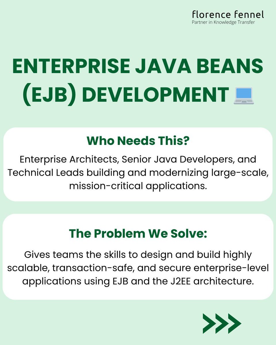 Florence4Growth's tweet image. Your IT strategy is disconnected. Stop the financial leakage and build scalable apps.

We train leaders in EJB/Java (app stability) and Hardware Asset Management (financial ROI). Stability on the front-end, profit on the back-end.

#EnterpriseIT #CIO #EJB #AssetManagement