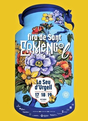 17, 18 i 19 d'octubre: Fira de Sant Ermengol i 31ª Fira de Formatges Artesans del Pirineu, a la Seu d'Urgell.

Considerada la primera fira documentada de la península Ibèrica, l'any 1048.

Concursos, tastos i venda de formatges de més de 150 formatgeries locals i transfrontereres