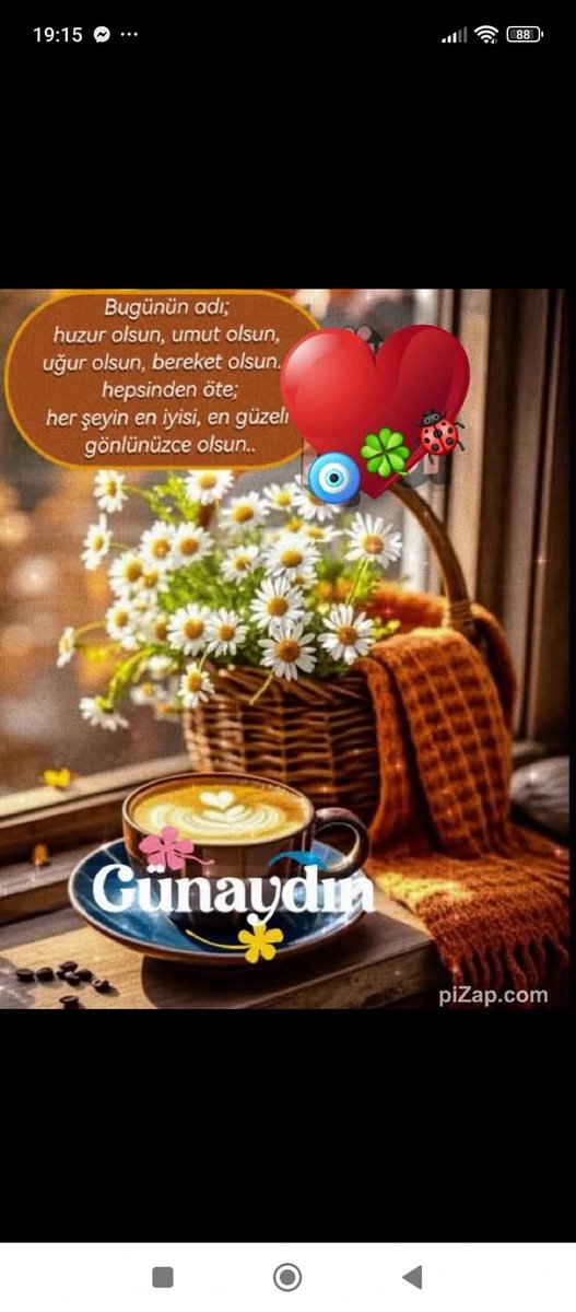 Günaydın,
Huzurlu, bereketli, umutlu,
Mutlu ve Güzel bir gün olsun...
Sevgiyle kalın ☕❤️🦋🐞