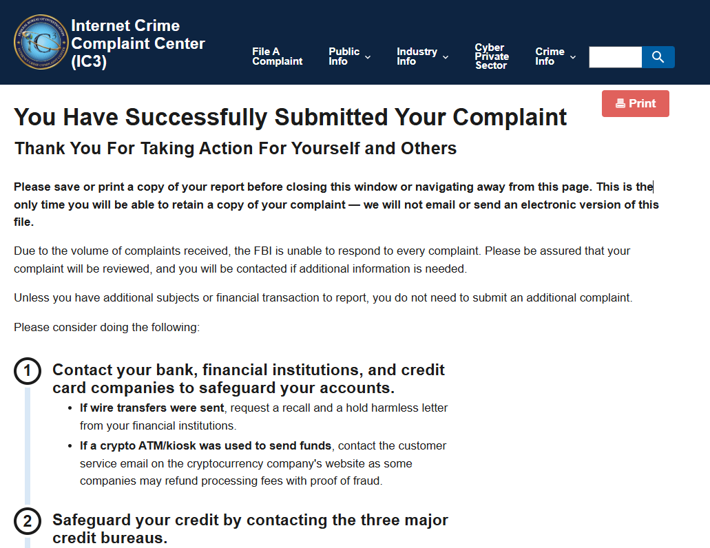 CChuang64210's tweet image. 👇 How to report to FBI IC3 below

#OKX #XLayer #LFGSWAP #Transparency #Accountability #FBI #IC3 #UserProtection #Web3

🧾 How to File a Complaint (Step-by-Step)

1️⃣ Go to 🔗 ic3.gov
2️⃣ Click “File a Complaint”
3️⃣ Select “Internet Crime”
4️⃣ Fill in:
 • Victim…