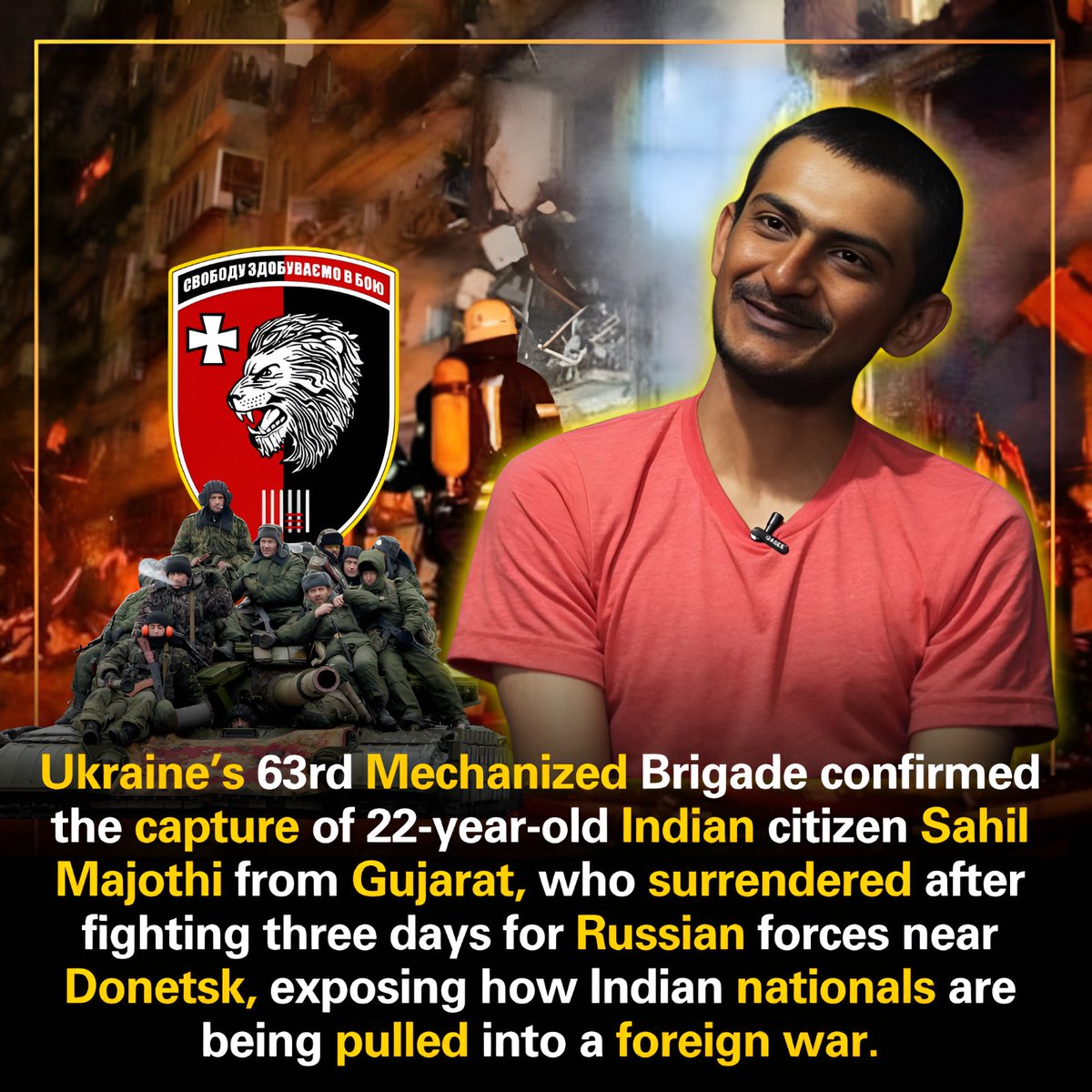 LabDiscourse's tweet image. #India’s global image takes another hit an Indian national caught fighting for Russia in Ukraine. When joblessness meets propaganda, chaos follows. #IndiaEmbarrassed #UkraineWar #GlobalScandal #PakistanPerspective