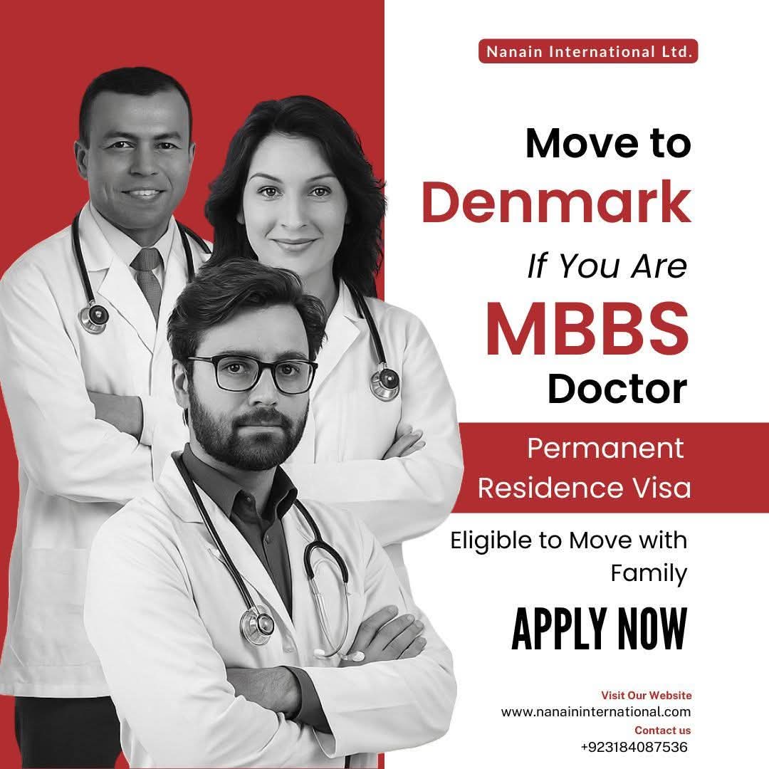 Denmark is Back again Guys. 
Feel Free to Contact to start your process today.
03184087536 

#Doctors #Denmark #StudyInUK #StudyinIreland