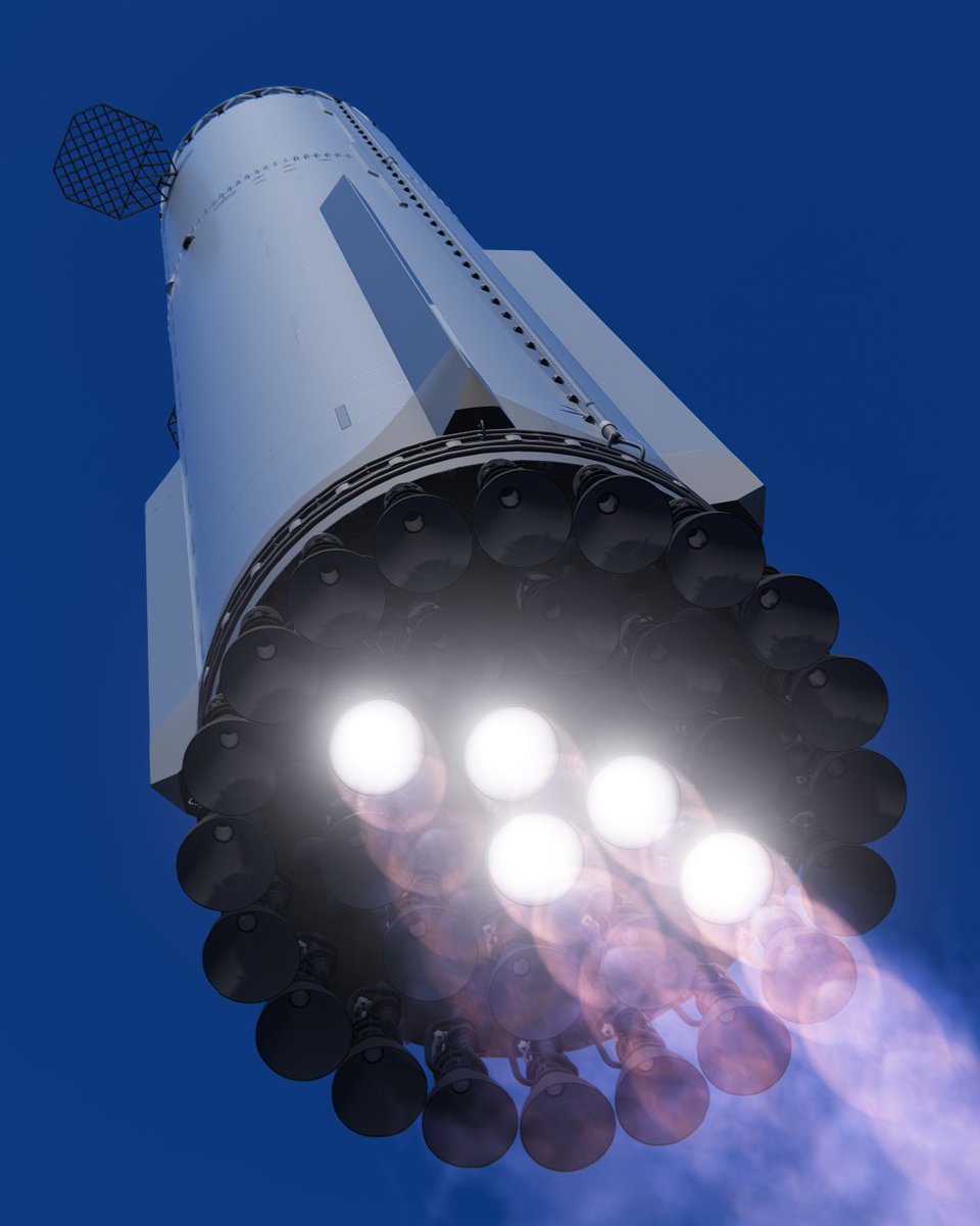 Truthful_ast's tweet image. SuperHeavy landing burn.