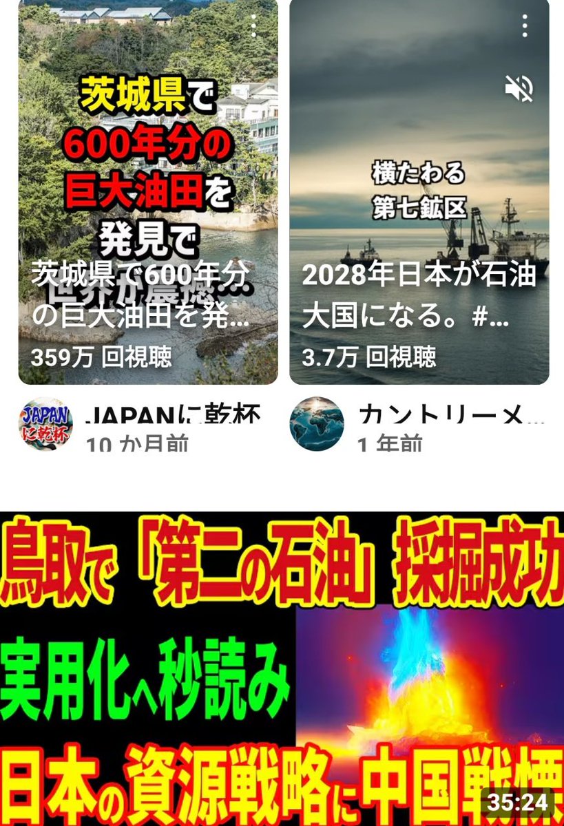🇯🇵日本人㊗️おめでとう
2028年 
日本は石油大国になる
茨城で600年分の石油発見(👀)
九州や鳥取でも次々発掘
YouTubeで観てみてね～✨

実はさ日本の海底に
石油沢山あるんだよね
DSに実用化が許されなかっただけ