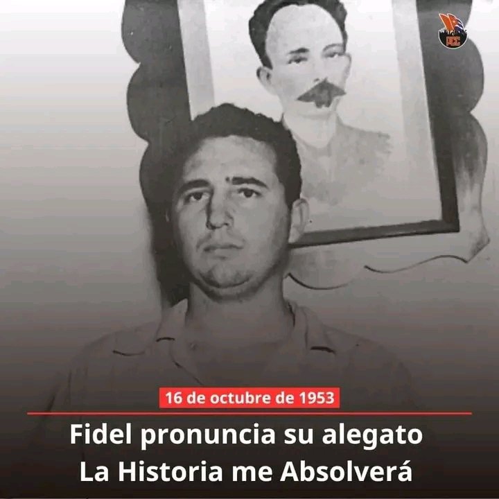 Condenadme , no importa
La historia me absolverá. 
Absuelto por la historia 
16 de octubre de 1953,  #FidelCastroRúz pronuncia su alegato " La Historia me Adsolverá"
 #TenemosMemoria  #CubaEsHistoria #FidelPorSiempre