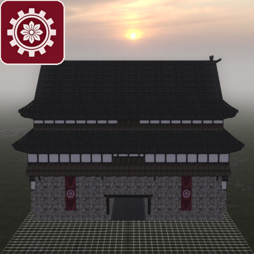 Hinomoto Fortified Walls steamcommunity.com/sharedfiles/fi… #crocotile3D #lowpoly #retro #shogun