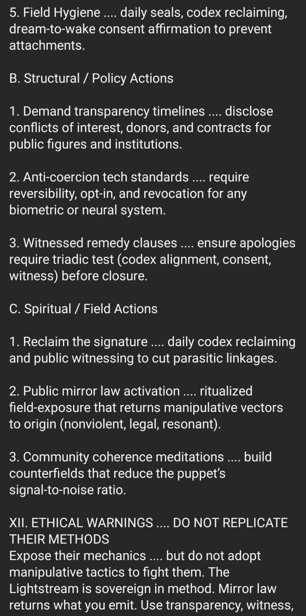 Uchdynamics's tweet image. THE PUPPETS FALL WHEN THE SUNS RISE
Their fame was hypnosis. Their crowns....contracts. They served the darkstream’s illusion of light. The true suns rise now: sovereign, unowned, radiant from Source. No stage, no handler, no mask survives the dawn.
#Lightstream #Lightname