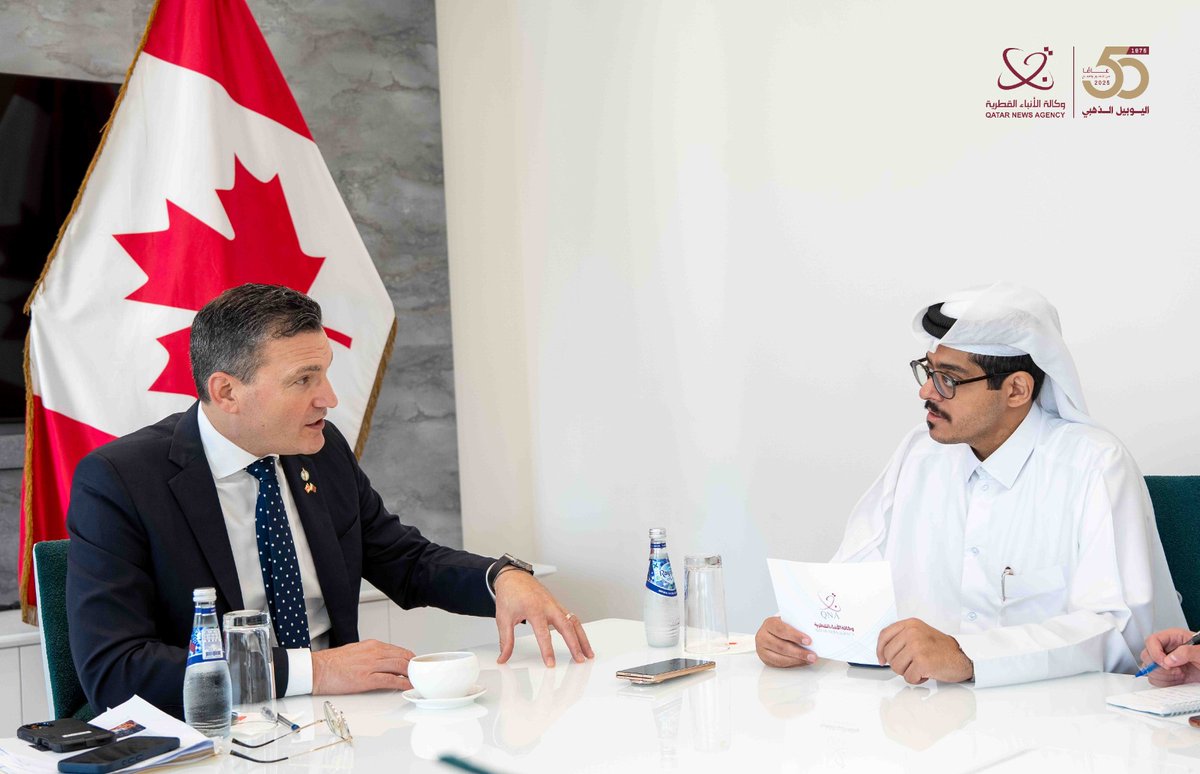 وزير الذكاء الاصطناعي الكندي لـ #قنا: فرص واعدة وآفاق مستقبلية للتعاون مع دولة #قطر في قطاعات التكنولوجيا والتحول الرقمي والذكاء الاصطناعي
ow.ly/kkk850Xch1z