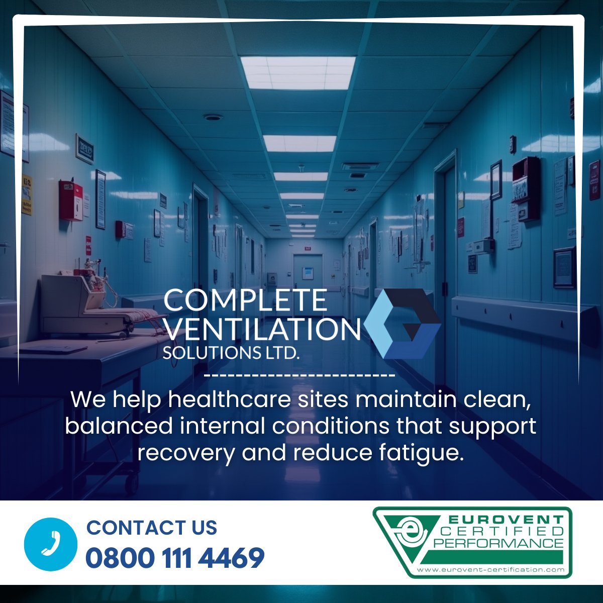 CVS_Limited's tweet image. We help healthcare sites maintain clean, balanced internal conditions that support recovery and reduce fatigue.

Don’t wait for the winter rush, plan ahead now.

📞 Call us on 0800 111 4469

#healthcareventilation #winterprep #cvsltd #betterairbettercare