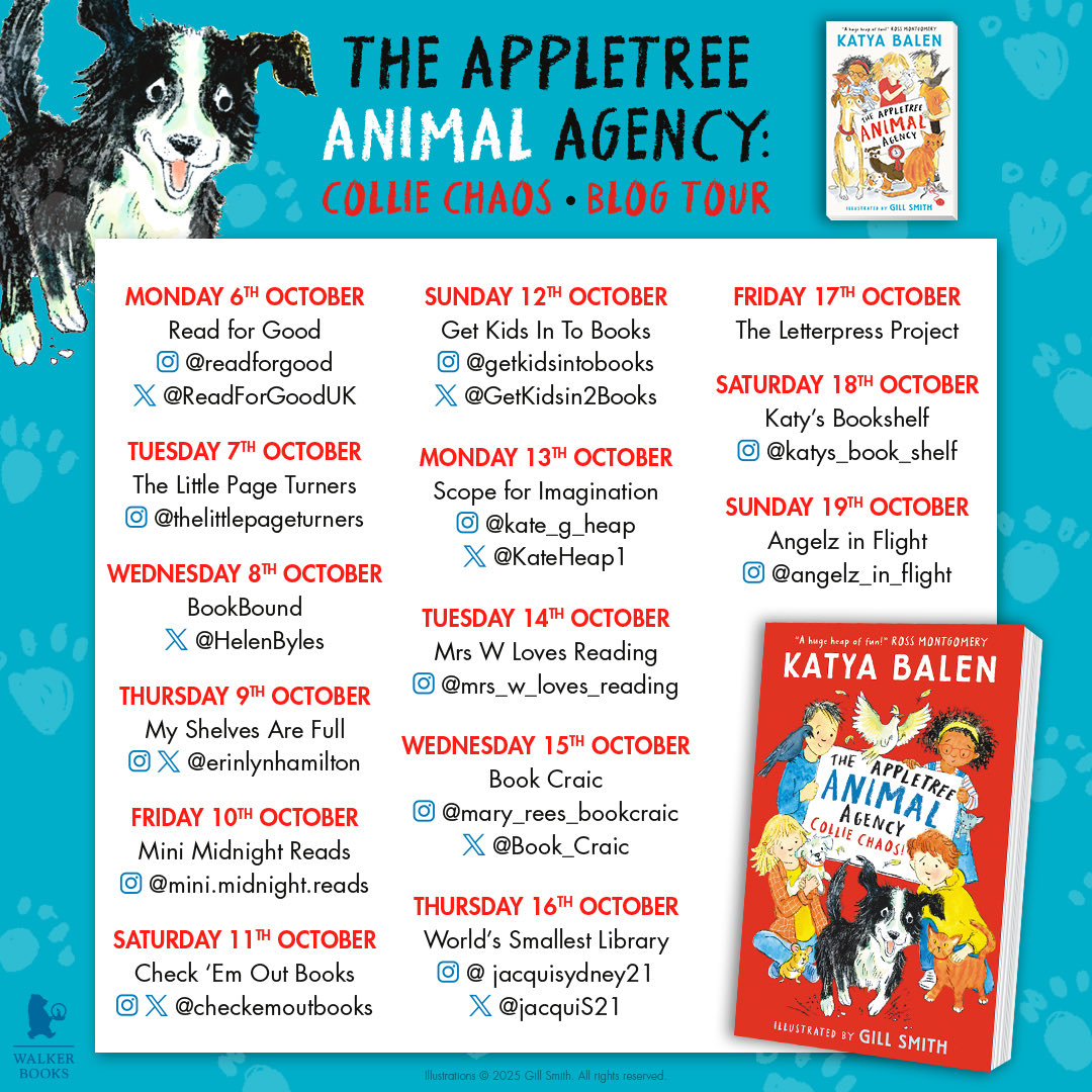 Jacqui Sydney ๐ (@jacquis21) on Twitter photo Welcome to my stop on the blog tour for the utterly delightful Appletree Animal Agency: Colloe Chaos by Katya Balen, illustrated by Gill Smith. Out now for 7+ readers from <a href="/WalkerBooksUK/">Walker Books</a> 
worldssmallestlibrary.wordpress.com/2025/10/16/bloโฆ Welcome to my stop on the blog tour for the utterly delightful Appletree Animal Agency: Colloe Chaos by Katya Balen, illustrated by Gill Smith. Out now for 7+ readers from <a href="/WalkerBooksUK/">Walker Books</a> 
worldssmallestlibrary.wordpress.com/2025/10/16/bloโฆ
