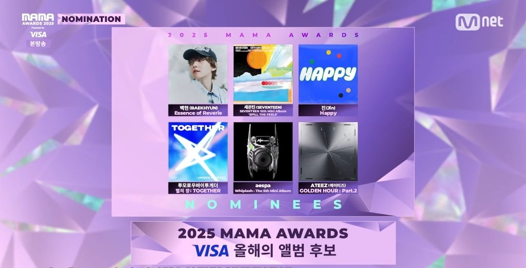1024 (@1024updates) on Twitter photo ‘GOLDEN HOUR: Part.2’ is nominated for the 2025 MAMA Awards ‘Album of the Year’ Category
#ATEEZ #에이티즈 <a href="/ATEEZofficial/">ATEEZ(에이티즈)</a> ‘GOLDEN HOUR: Part.2’ is nominated for the 2025 MAMA Awards ‘Album of the Year’ Category
#ATEEZ #에이티즈 <a href="/ATEEZofficial/">ATEEZ(에이티즈)</a>