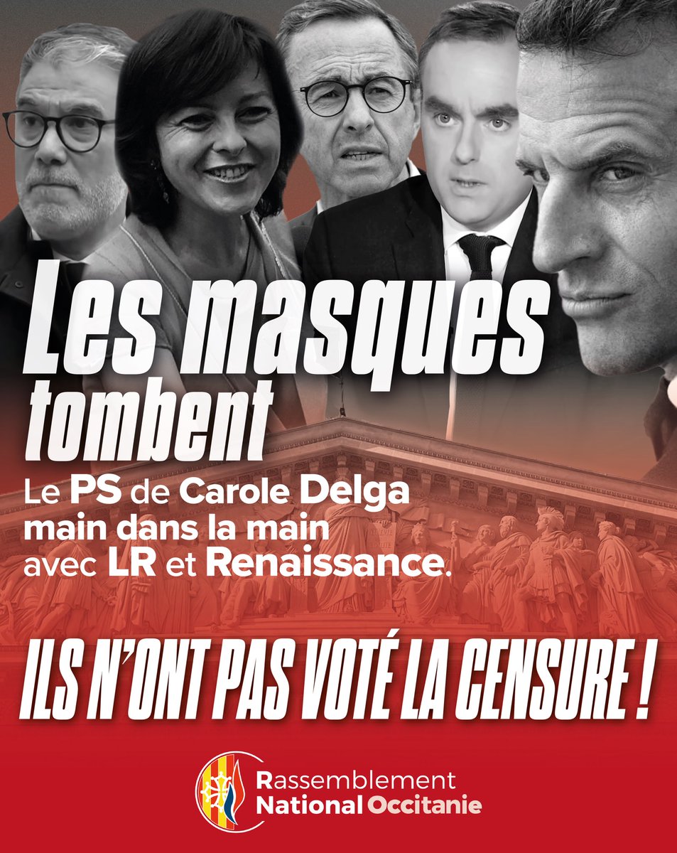 😠 Alors que les Français aspirent au changement et sont écœurés par les combines, le PS et LR n’ont pas voté la censure de ce gouvernement macroniste pour sauver leurs places.
🗳️ Il faudra s’en souvenir aux prochaines élections !