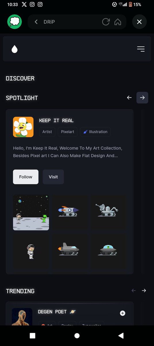 theweb3codex's tweet image. Entering Drip in the @jup_mobile and I must say it&apos;s the best

Still exploring it though... let&apos;s see how it goes
Anyone knows what it&apos;s about 👀🤔

💚🪐