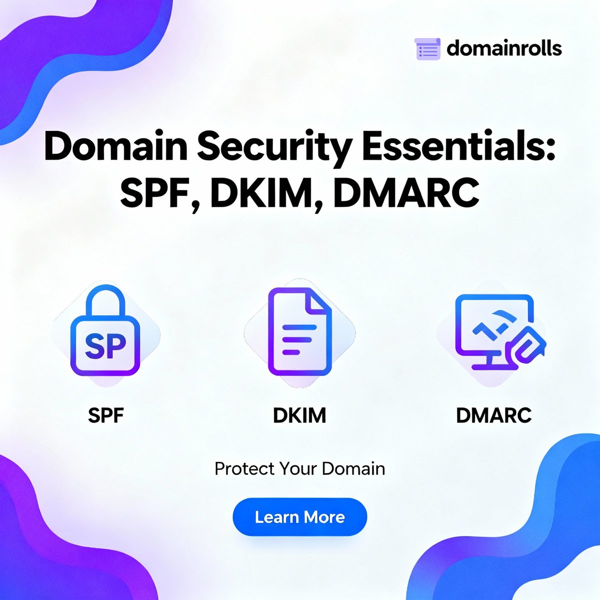 domainrolls's tweet image. Securing Your Domain Reputation in 2025: Are You Using SPF, DKIM, and DMARC Yet?
Nearly 90% of cyberattacks begin with email spoofing. Are you protecting your domain against threats?
Drop a comment if you’d like to know more!
#DomainSecurity #SecurityStrategy