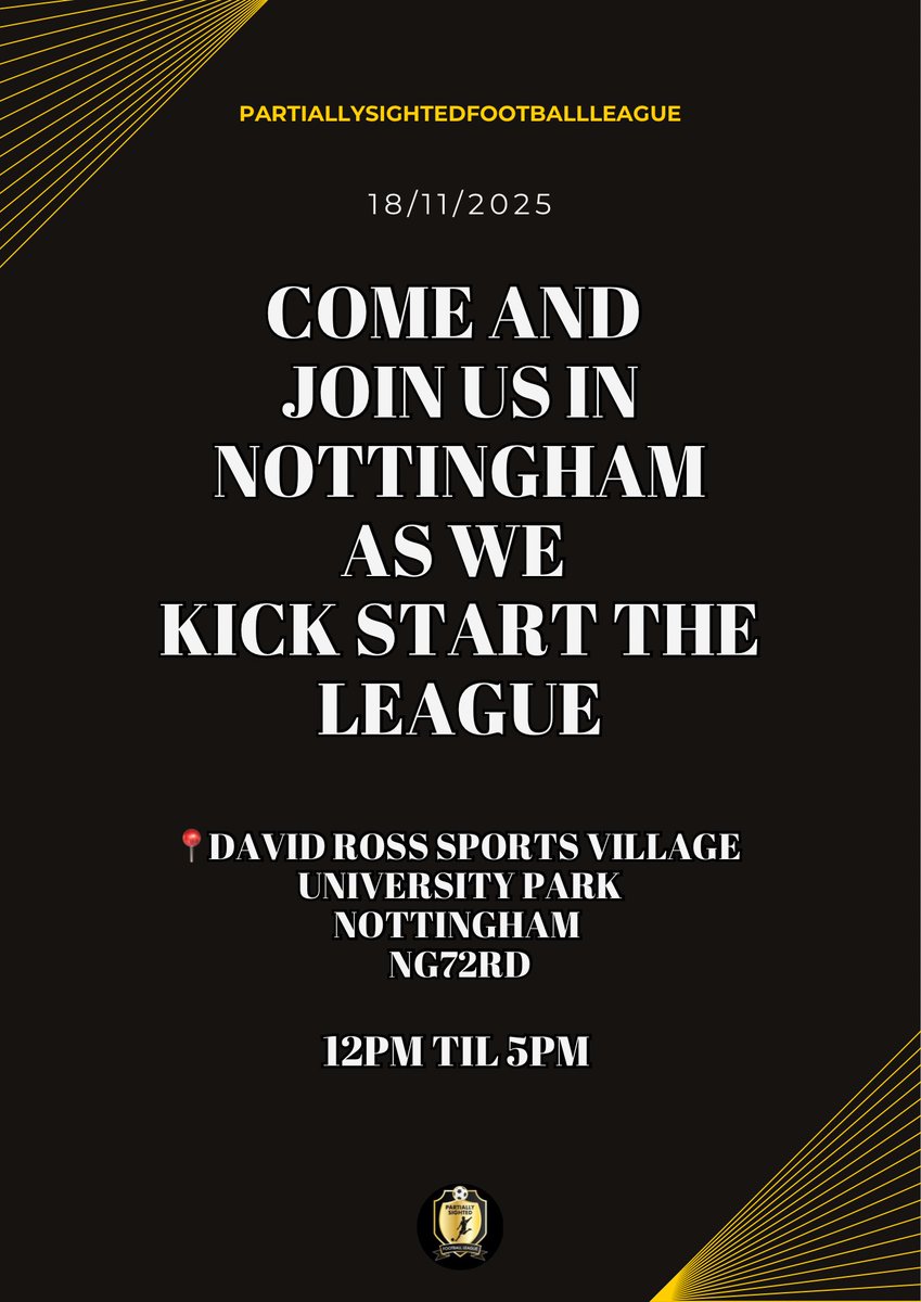 Spectators welcome back to back games across 2 courts!
<a href="/BhamFutsal/">Birmingham Futsal</a> <a href="/MetroVISports/">Metro Blind Sport</a> <a href="/FutsalScorpions/">Scorpions Futsal Club</a> <a href="/BFC_futsalclub/">Bolton Futsal Club</a>