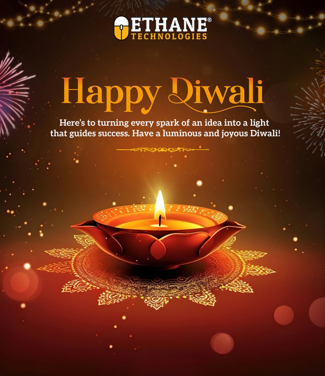 ethanewebtech's tweet photo. ✨ Happy Diwali from Team Ethane Web Technologies ! ✨
May the diyas’ glow bring happiness, prosperity &amp; endless opportunities. Grateful for your trust &amp; support—let’s continue spreading light, creativity &amp; digital growth together. 🪔💛
#Diwali2025  #EthaneWebTechnologies https://t.co/EC3PKop3U0