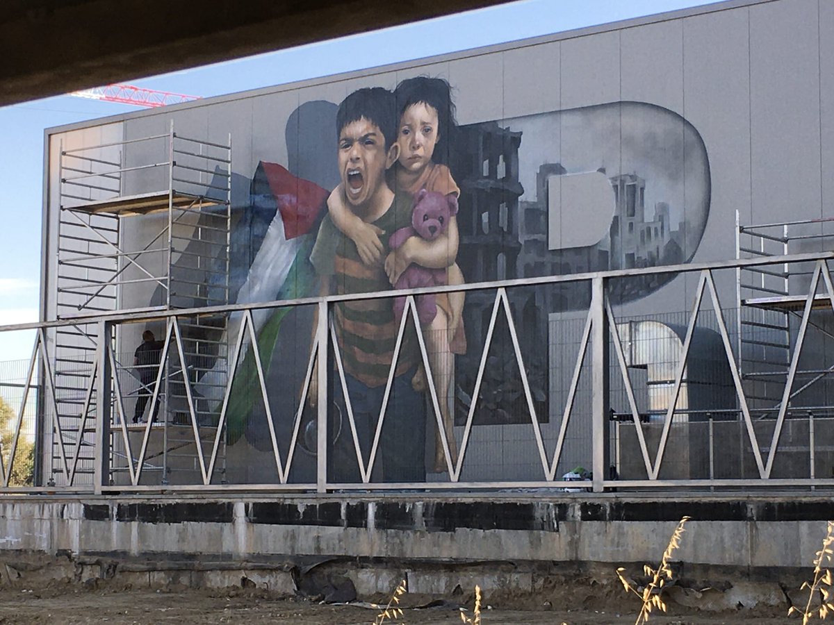 Getafe Informaciones: Getafe inaugura un gran mural por la paz en Gaza este sábado 18 #Getafe. pulidoruiz.blogspot.com/2025/10/getafe…