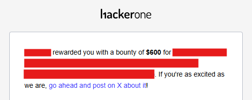 nischalxdp's tweet image. Yay, I was awarded a $600 bounty on @Hacker0x01! hackerone.com/nischalxd
#TogetherWeHitHarder #BugBounty