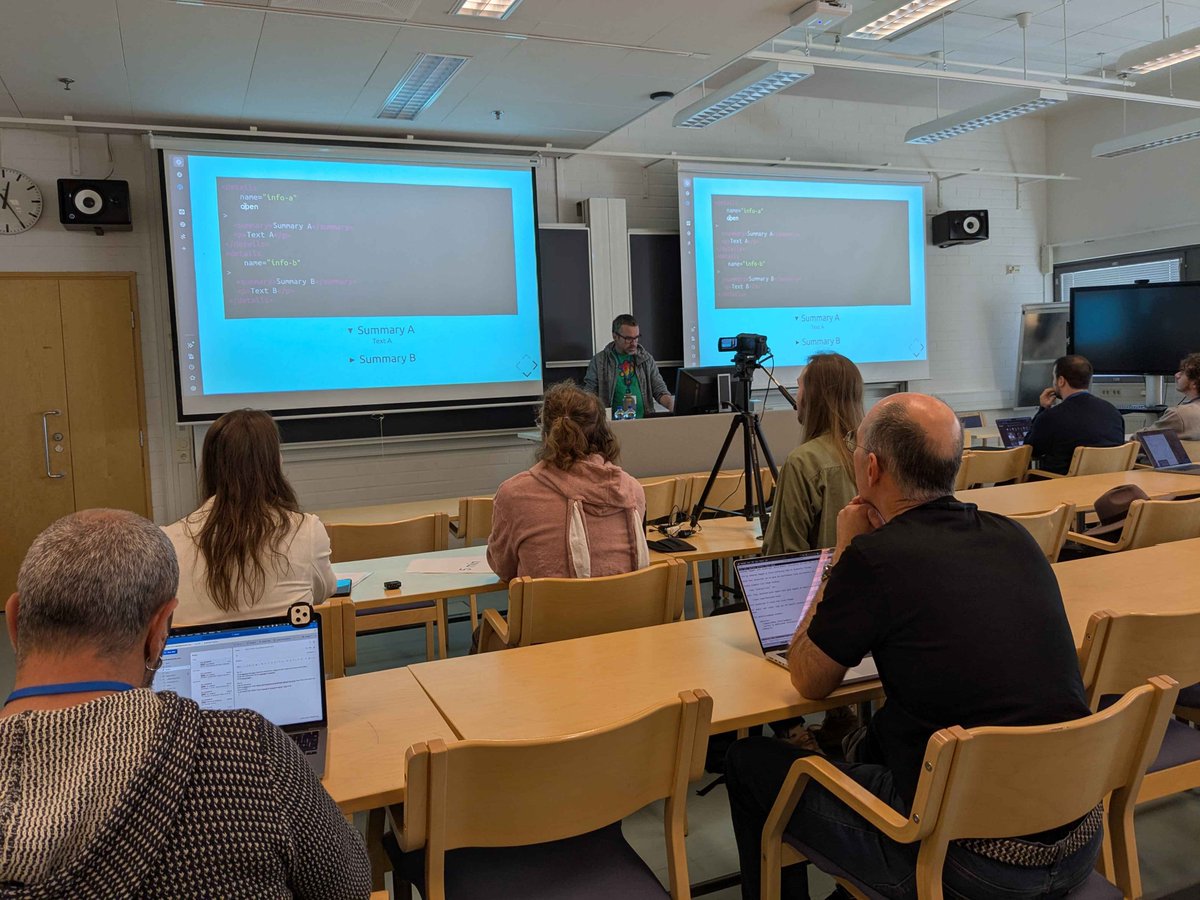 plone's tweet photo. Johannes Raggam shares Less JavaScript: Build Modern, Interactive UIs with HTML and CSS

https://t.co/1Z4Azgj0e5

#PloneConf2025 #CMS #Plone #Python #Volto #React #OpenSource #Community #PloneFrontend #Plone6 #ClassicUI https://t.co/pjENWrlqXd