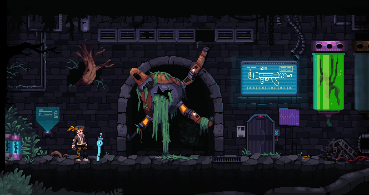 metroidvania game mock-up 

#pixelart