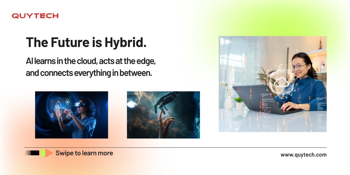 The fusion of #AI, #CloudComputing &amp; #EdgeTech is redefining how smart systems work — bringing scalability, agility &amp; real-time intelligence together. 🚀

At Quytech, we help enterprises build, connected apps.

🔗 quytech.com #Innovation #DigitalTransformation