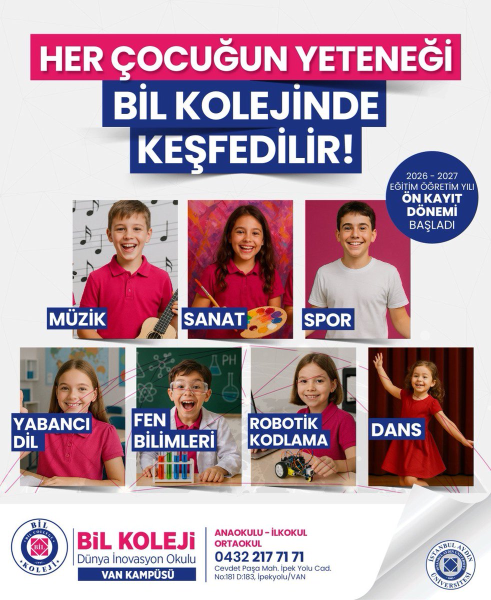 2026–2027 Eğitim Öğretim Yılı Ön Kayıtlarımız Başlamıştır!
Erken kayıt avantajlarından faydalanmak için başvurularınızı bekliyoruz✨