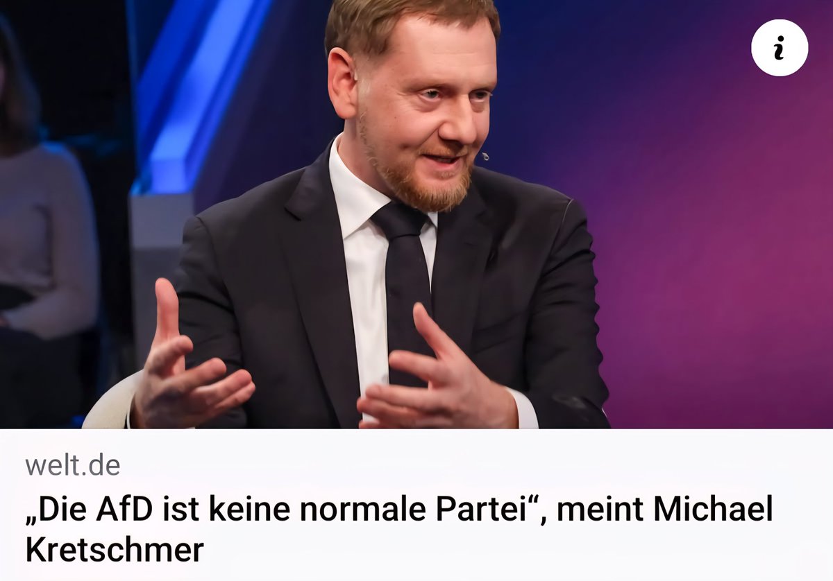 Kriegt da jemand Angst, weil die AfD in Sachsen auf die absolute Mehrheit zusteuert?