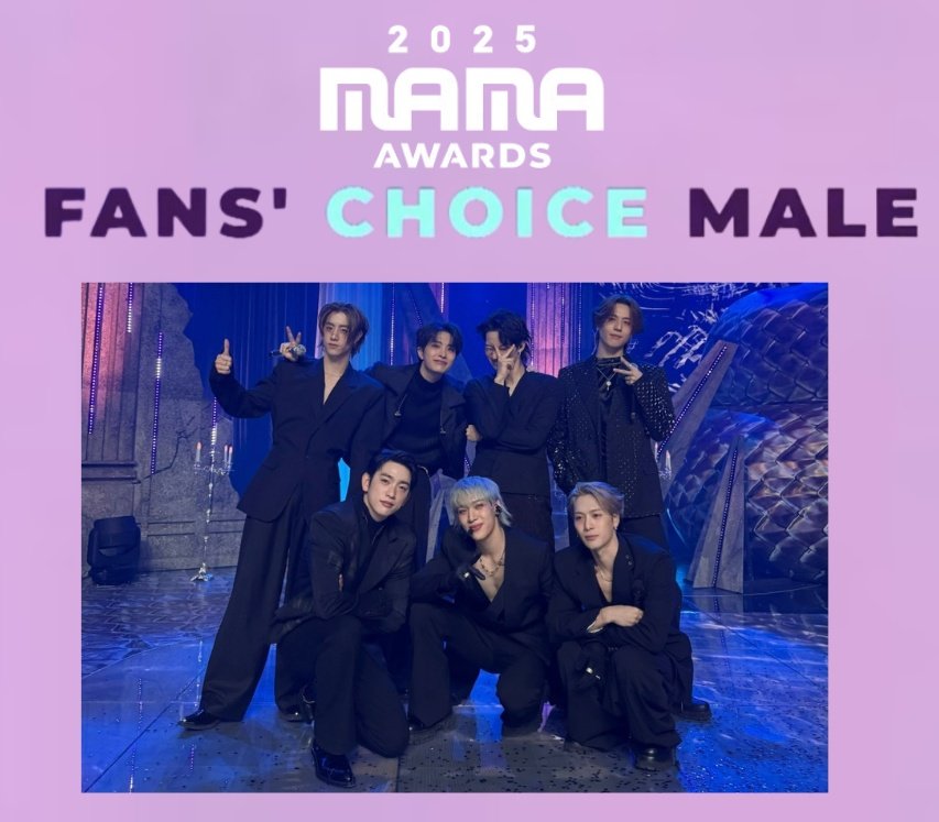 🗳️2025 MAMA AWARDS

Ahgases, let's vote GOT7 on 2025 MAMA AWARDS Fans' Choice Category!

Vote in Mnet Plus app
Vote here on X using the tags below

#GOT7 #2025MAMAVOTE
Ps. retweet of valid tweet is counted as 1 vote.