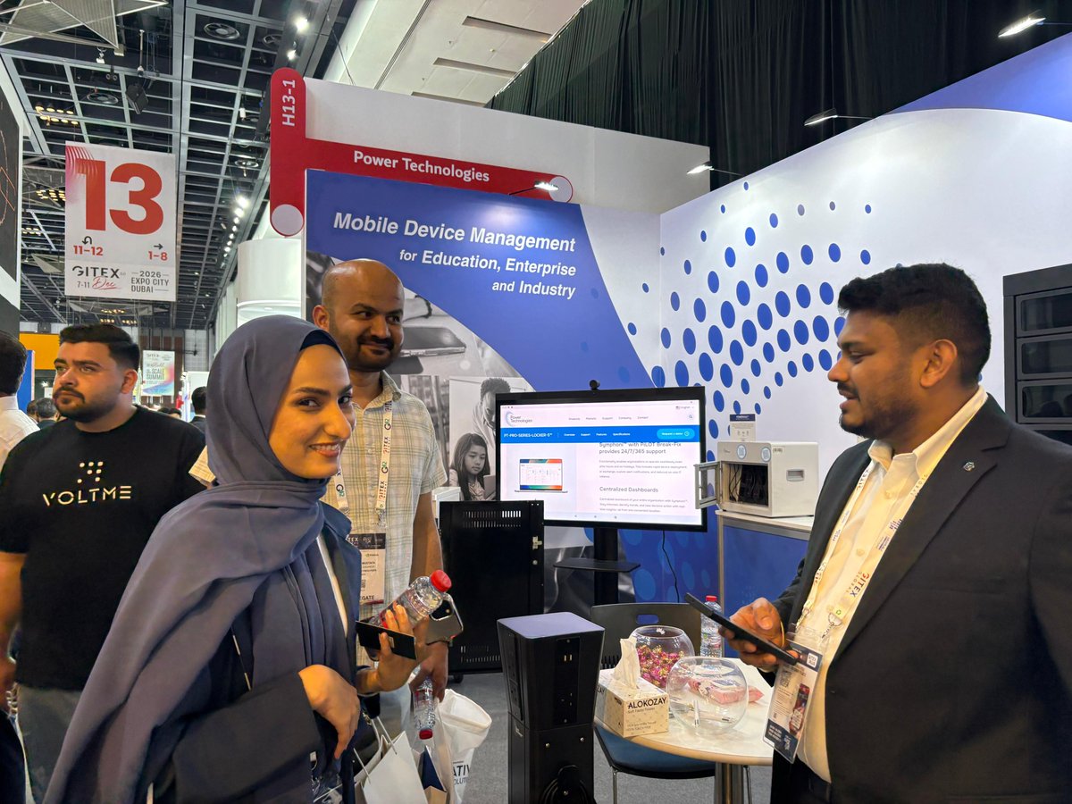 WTC_SYSTEMS_LLC's tweet image. Day 4 at GITEX GLOBAL 2025 — Innovation Never Stops! 

The excitement keeps building as Power Technologies, together with WTC Systems LLC, continues to showcase the future of Mobile Device Management &amp;amp; Charging Solutions. 
#GITEX2025 #PowerTechnologies #WTCSystems #TechInnovation