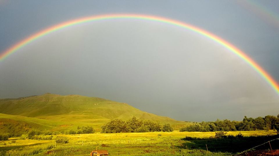 Underneath the rainbow 🌈 The Southern Drakensberg stretches from Bushman’s Nek to Kamberg and Bulwer Mountain and includes the country towns of Underberg, Himeville and Bulwer and the Southern section of the uKhahlamba-Drakensberg Park. 
👉 drakensberg.org
📷 Madie Botha