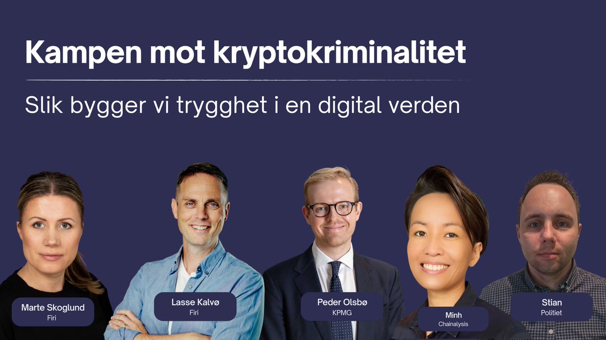 Hvordan bygge trygghet i den digitale verden, når tradisjonell finans møter krypto? 🤔

Store europeiske banker - inkludert Danske Bank og SEB - lanserer egen kryptovaluta i 2026. Samtidig øker antallet saker knyttet til hvitvasking, svindel og misbruk av digitale penger.

Vi