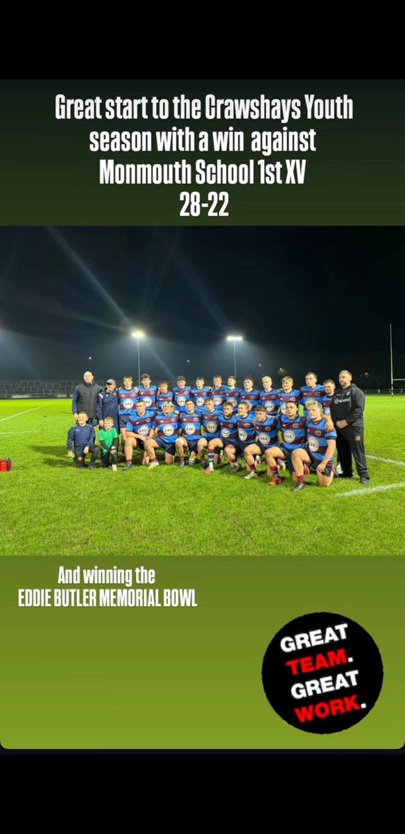 Crawshay's Welsh Youth debut last night  sealed with a try and a win 🏉💙