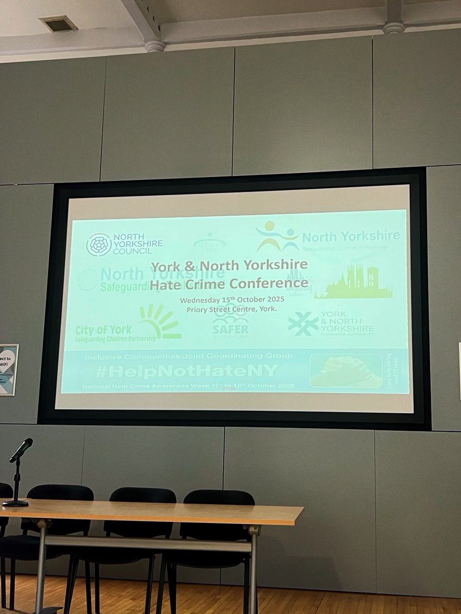 NYSAB1's tweet photo. The team were out again yesterday, this time at the York &amp; North Yorkshire Hate Crime Conference! Discussing how hate crime against disabled people is vastly underreported. Many face barriers to speaking out so we must listen, support and act. #HateCrimeAwareness #HelpNotHateNY https://t.co/WVjLgg4ppN